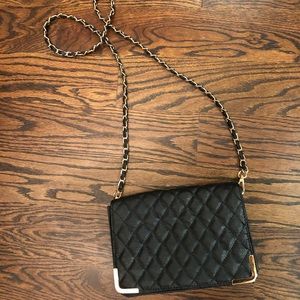 Black quilted bag